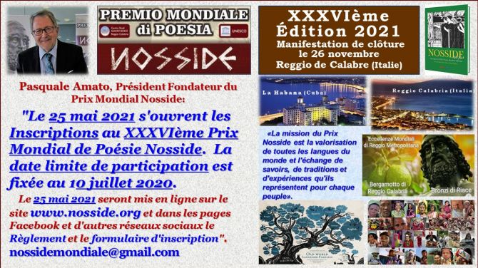 LES INSCRIPTIONS AU XXXVI PRIX NOSSIDE 2021 SONT OUVERTES